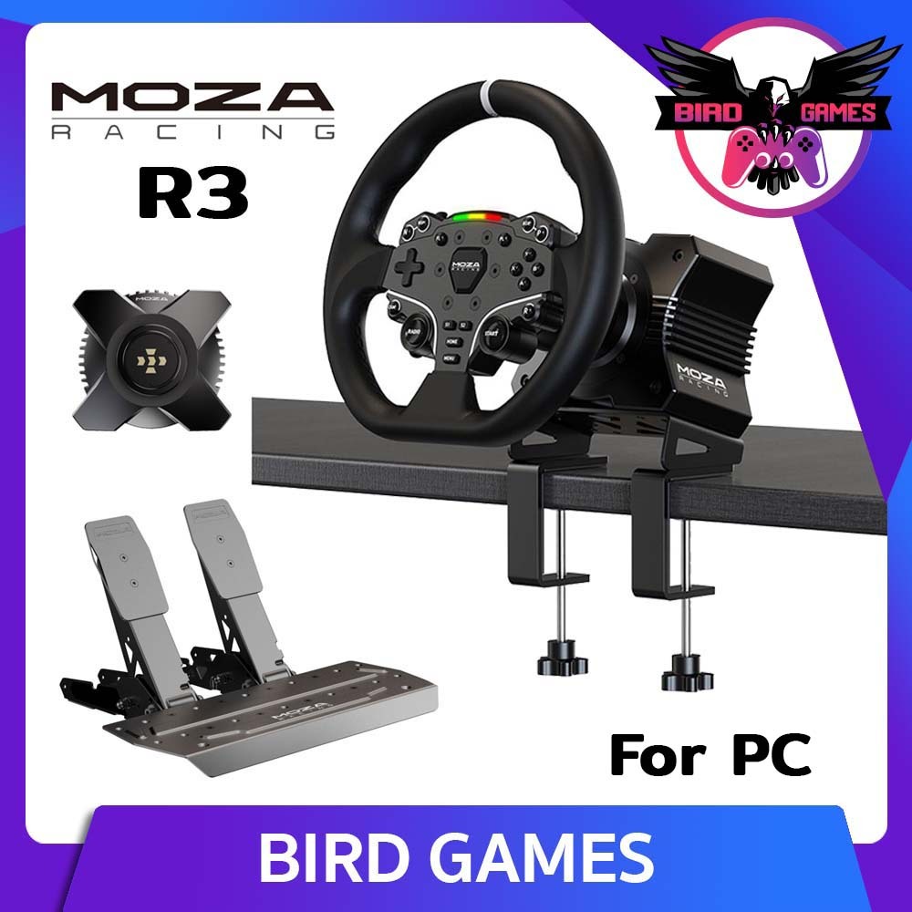 MOZA R3 Racing Wheel for PC ประกันศูนย์ 1 ปี [พวงมาลัยคอม][จอยพวงมาลัย ...