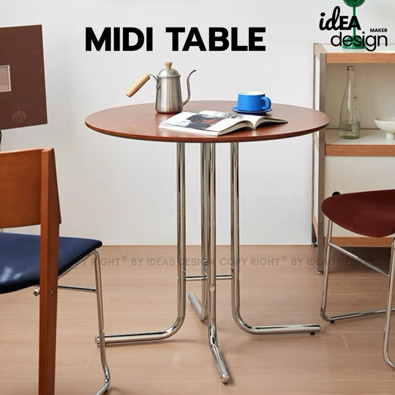 MIDI table โต๊ะกินข้าว โต๊ะไม้ โต๊ะกลม | Shopee Thailand