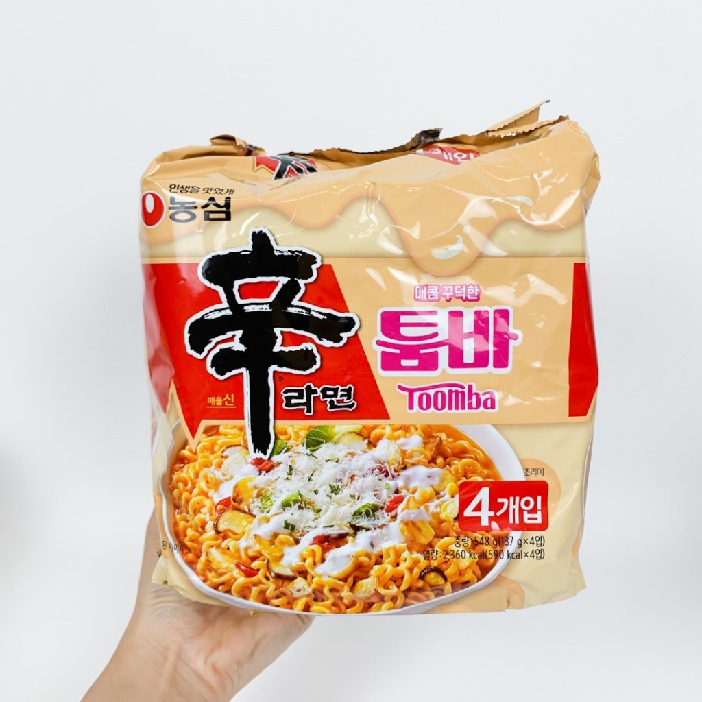 TOOMBA Shin Ramyun 4 ซอง ชินรามยอน ทุมบา แบบแห้ง รสเผ็ด สูตรครีม ...