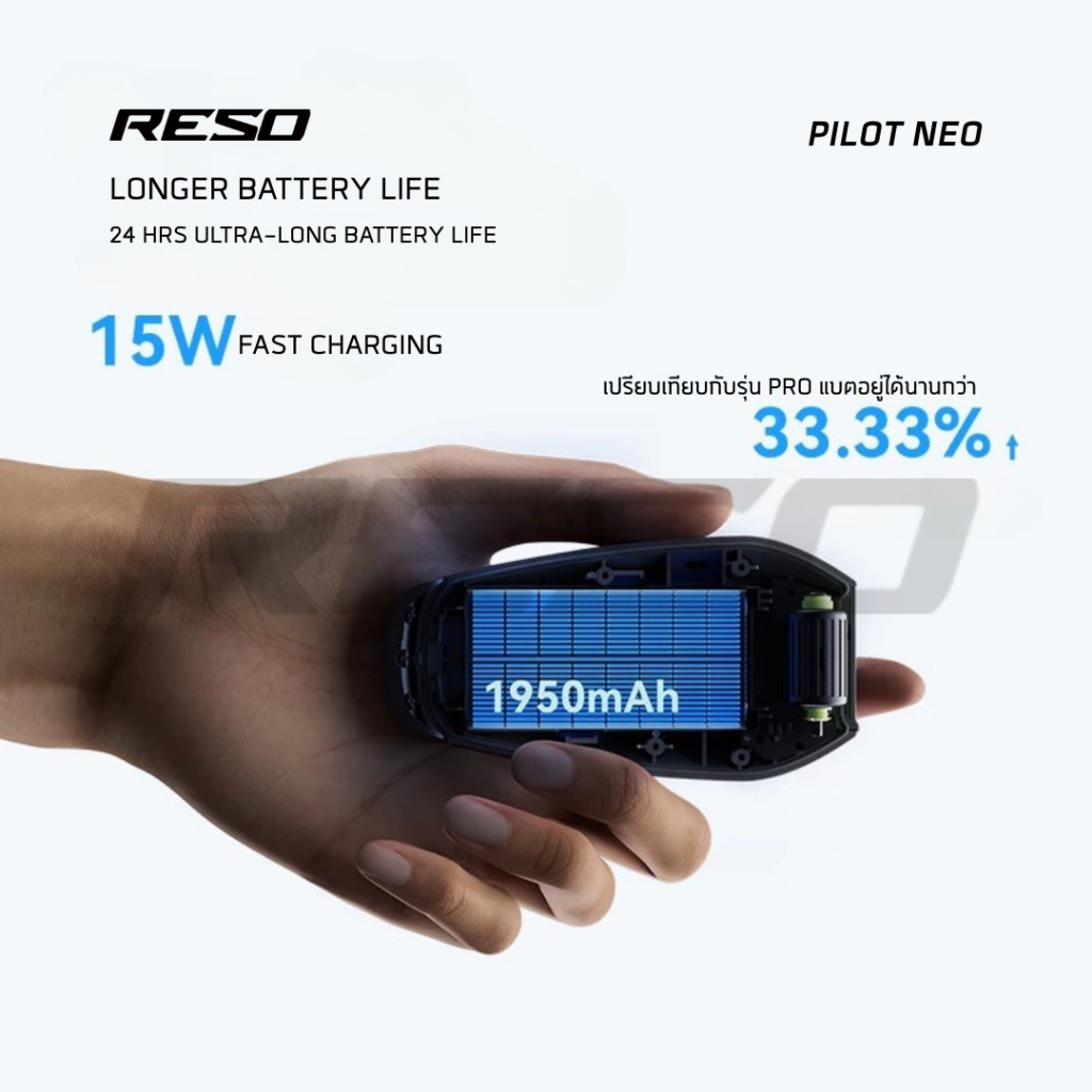 RESO PILOT NEO หูฟังบลูทูธติดหมวกกันน็อค【ประกันตัวเครื่องศูนย์ไทย 3 ปี ...