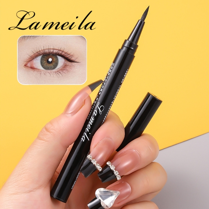 YOTAI ❤️LAMEILA❤️ ปากกาอายไลเนอร์ชนิดน้ำสีดำ กันน้ำ กันเหงื่อ ไม่เลอะ แห้งเร็ว ปลาย เรียวเล็ก0.09mm คุณภาพดี