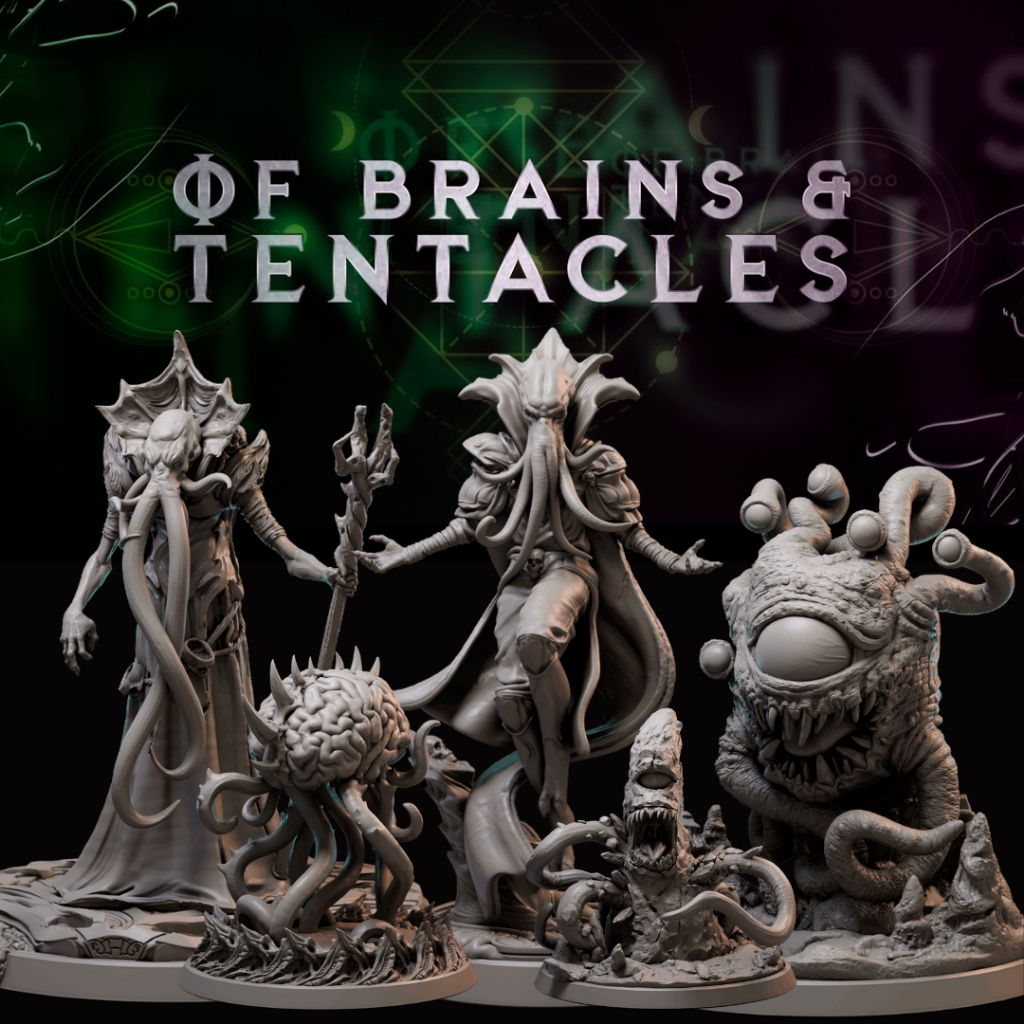 DnD Miniature I Of Brains & Tentacles - โมเดลบอร์ดเกม (งานเรซิ่นยังไม่ ...