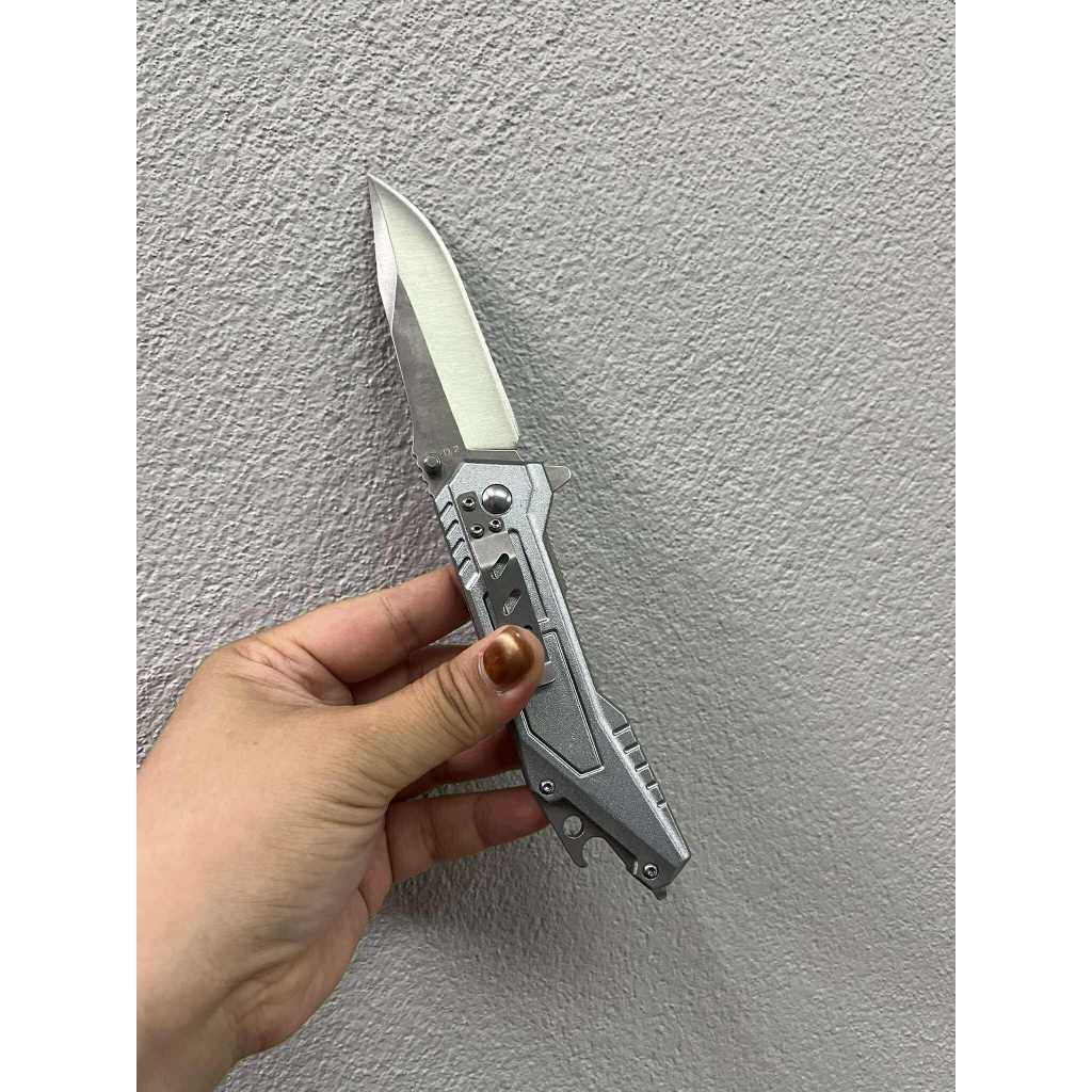 มีดพับ phuang liiz สีเงิน พกพา สามารถใช้ขันน็อต เปิดขวดได้ | Shopee