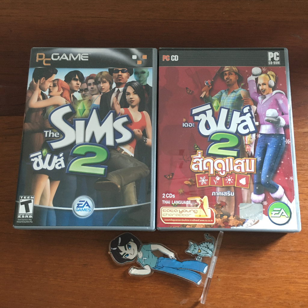 (มือสอง) แผ่นเกมส์ PC Game The Sims 2 (ภาคหลัก), ภาคเสริม สี่ฤดูแสบ ...