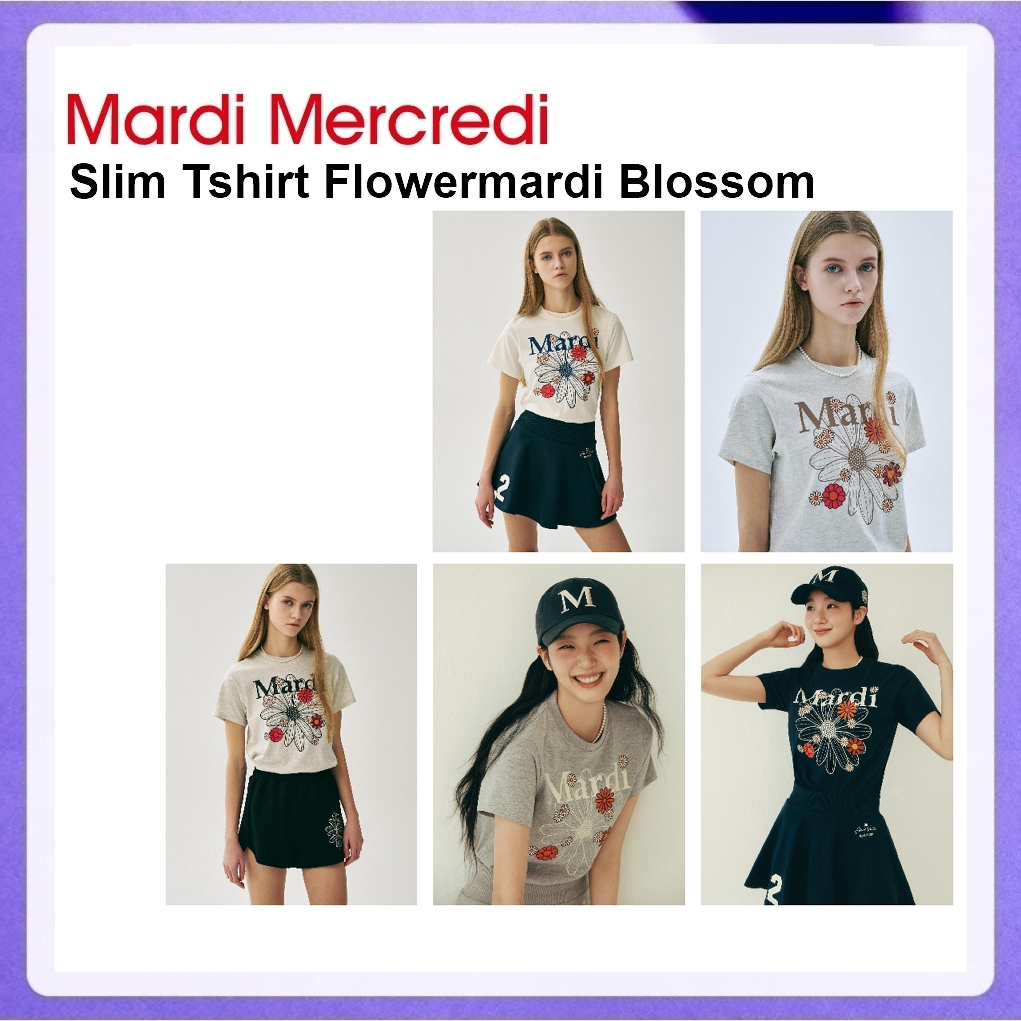Mardi TSHIRT FLOWERMARDI BLOSSOM_GREY IVORY