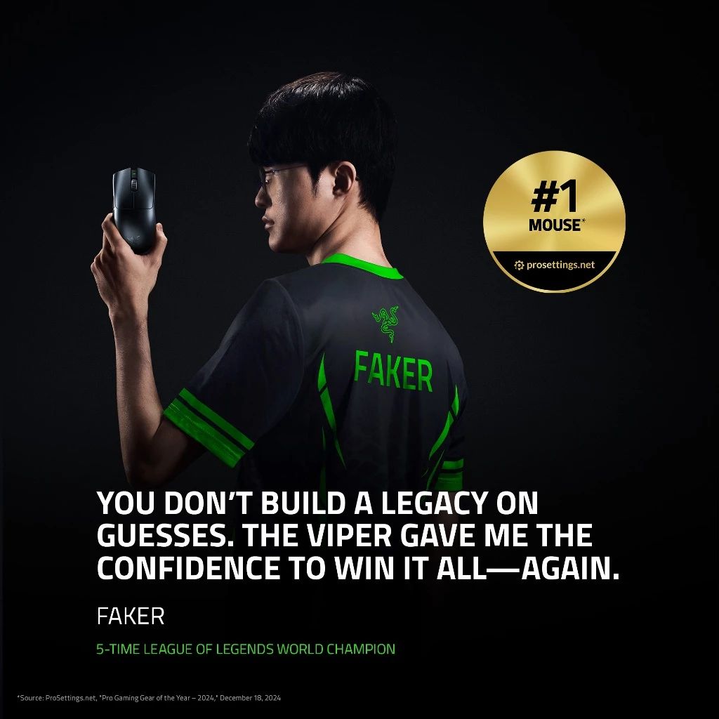 Razer Viper V3 Pro - เมาส์เกมมิ่งไร้สาย น้ำหนักเบาพิเศษ