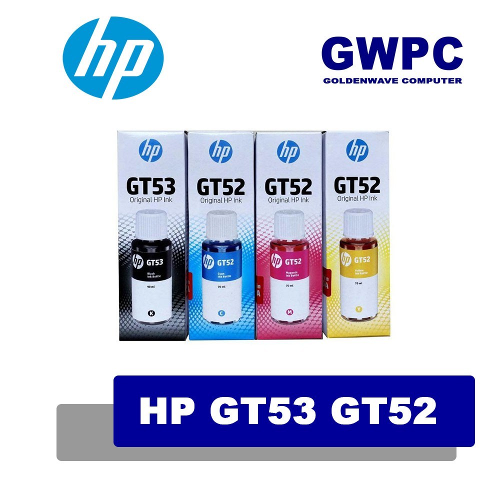 HP GT53 / GT52 Original Ink Bottle (1VV22AA,M0H54AA-56AA) | Shopee Thailand