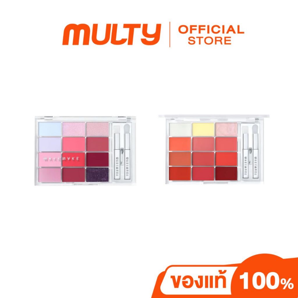 WAKEMAKE Soft Coloring Lip Palette 12g – Multi-Use Cream Lip Palette for Blended Gradient Lips