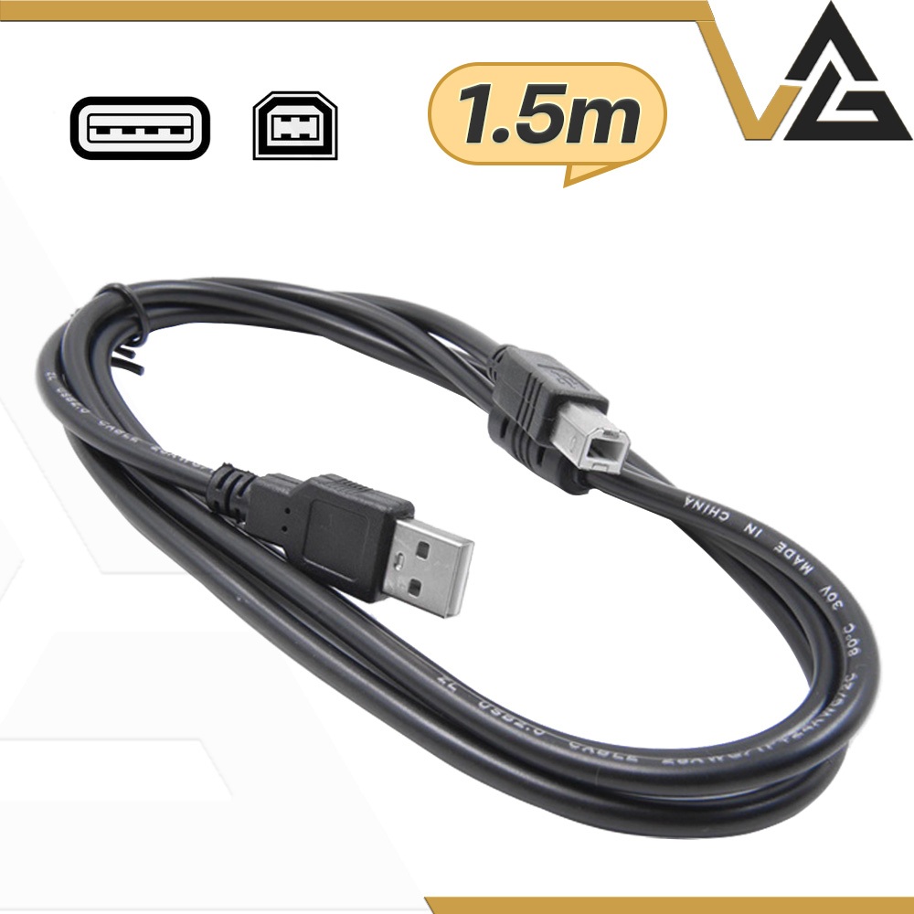 CE สายปริ้นเตอร์ เครื่องสแกนเนอร์ USB Type A to B 2.0 ยูเอสบี คอม PC ...