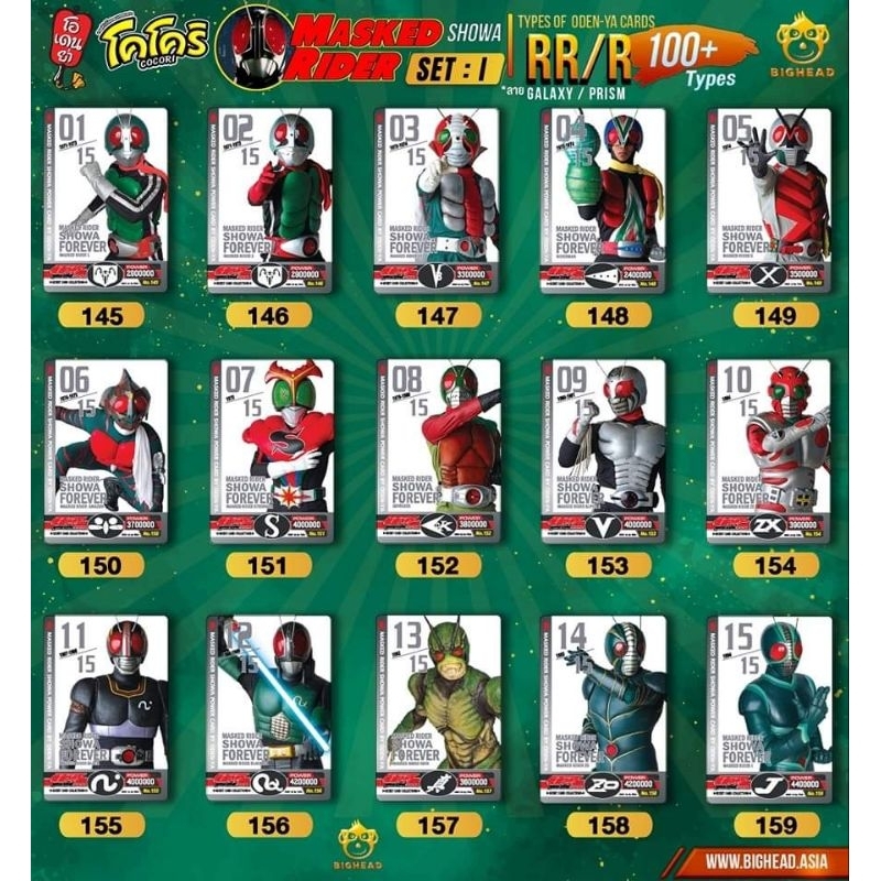 (ของแท้ 100%) R,RR Odenya X Cocori Masked Rider Showa โอเดนย่า X โคโคริ ...