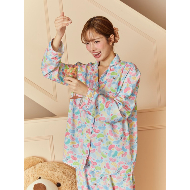 [LONG SET] SWEET BEANS PYJAMAS l ชุดนอนลายเจลลี่เลิฟเวอร์ แขนยาว-ขายาว ...