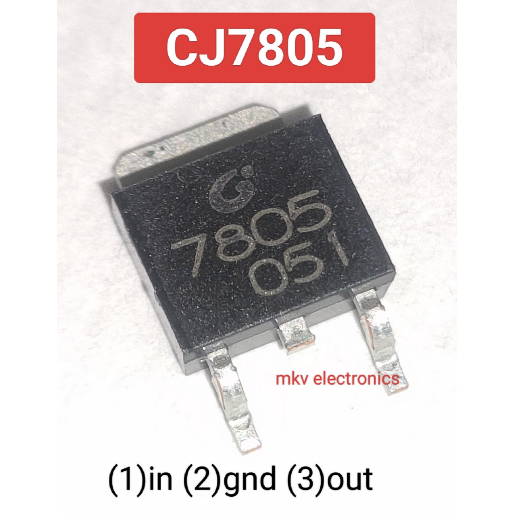(1ตัว) 7805 , CJ7805 voltage regulator IC 1.5A ไฟออก5V TO-252 (รหัส ...