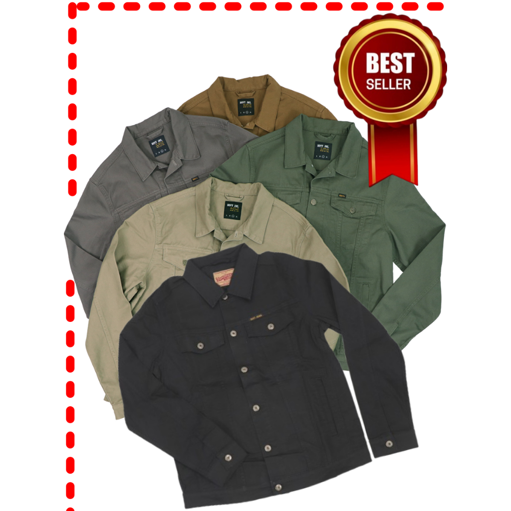 ิBOVY X JACKET-PREMIUMCOTTON -เสื้อแจ็คเก็ตผ้าพรีเมี่ยมคอตตอลทวิล เขียว ...