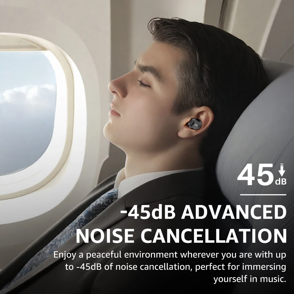 TOZO AeroSound หูฟังบลูทูธ หูฟังไร้สาย หูฟังอินเอีย แบตอึด Bluetooth 5.3 แบต 14 ชม/ชาร์จ IPX6 Game Mode