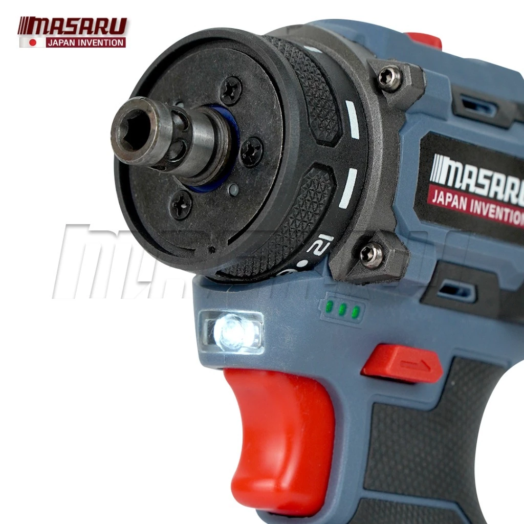 MASARU รุ่น MSR-CD204 แรงบิด 85 N.m สว่านไฟฟ้า ไขควงไฟฟ้าไร้สาย สว่านไขควง สว่านไร้สาย 2 ระบบ มอเตอร์บัสเลส
