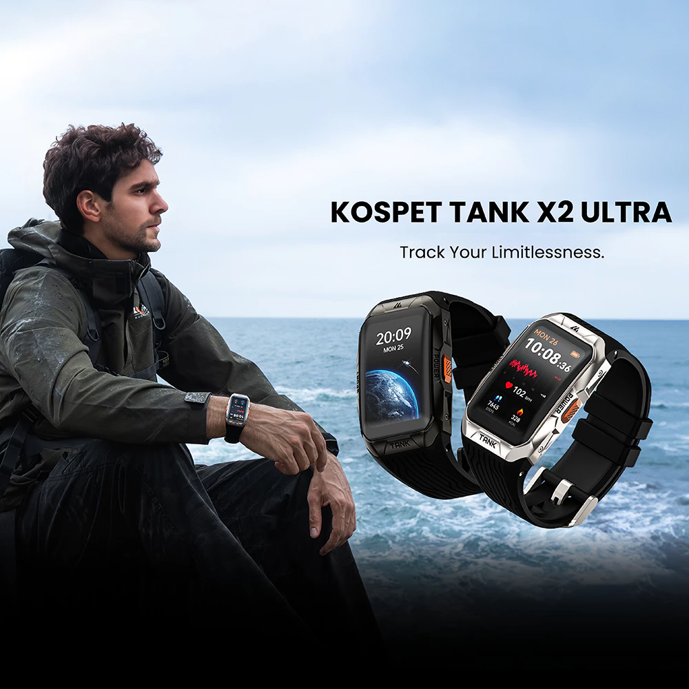 KOSPET TANK X2 Ultra สมาร์ทวอทช์ Bluetooth Calling AMOLED 1.64 นิ้ว กันน้ำ 5 ATM + IP69K -2Y https://wayoza.com