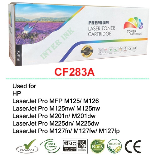 หมึกเทียบเท่า LaserJet Pro MFP M125/ M125A/ M126 (CF283A) สีดำ Full ...