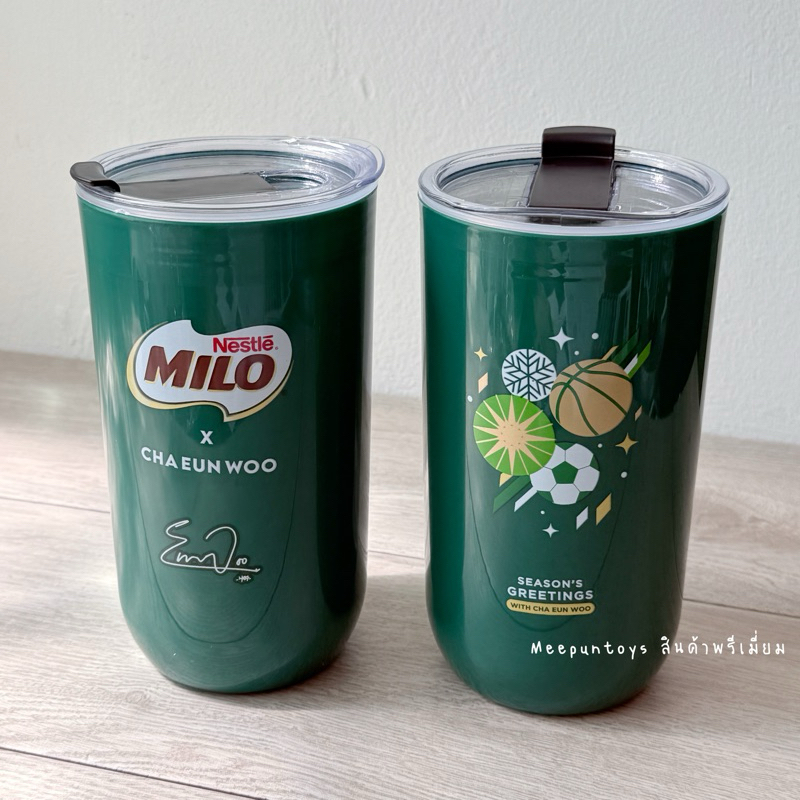 チャウヌ　CHA EUNWOO ミロ MILO タイ限定 マグカップ 2個 แก้วไมโล x ชาอึนอู MILO Tumbler Cha Eun Woo 🥤💚 | Shopee Thailand