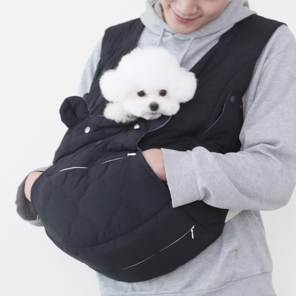【ritogato】VoddlyCozyFrontBag(Black/S) Ritogato Voddly Cozy Front Bag กระเป๋าอุ้มสำหรับสัตว์เลี้ยง นำเข้า