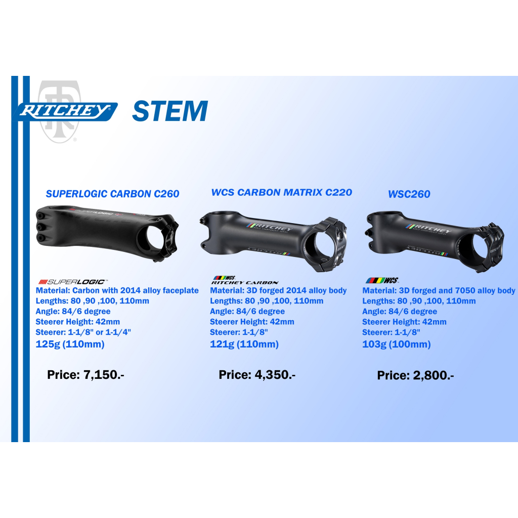 ลดจัดหนัก! สเต็มจักรยาน Ritchey Carbon Matrix WCS C220 สเต็ม