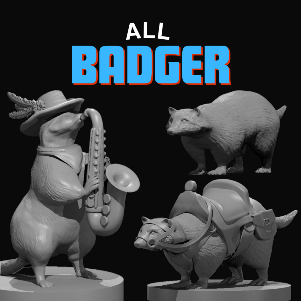 DND Companion I All Badger - Base 1 inch (งานเรซิ่นสีเทา) | Shopee Thailand