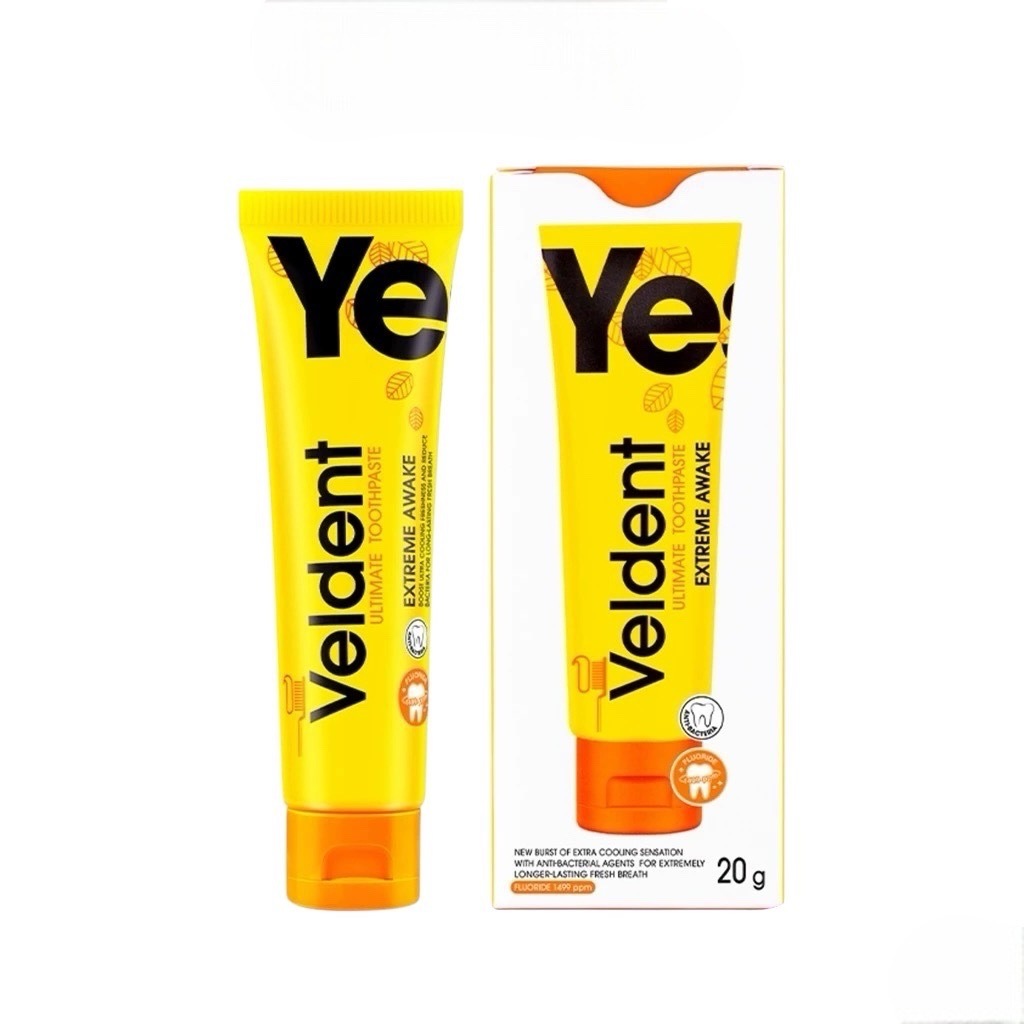 VELDENT EXTREME AWAKE TOOTHPASTE ยาสีฟันเวลเดนท์ เอ็กซ์ตรีม อะเวค 20 g ...