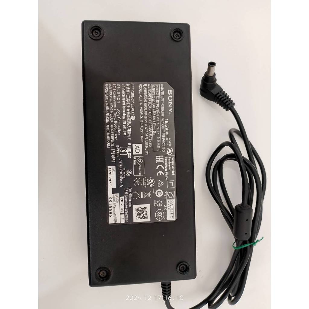 Genuine Original Sony ACDP-160D01 Bravia TV 19.5V 8.21A Power Supply Ac Adapter