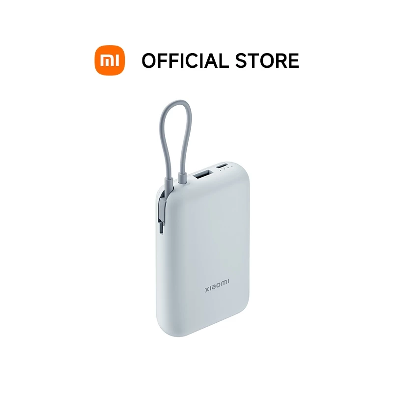 พาวเวอร์แบงค์ Xiaomi Power Bank 10000mAh มีสายในตัว พกพาง่าย