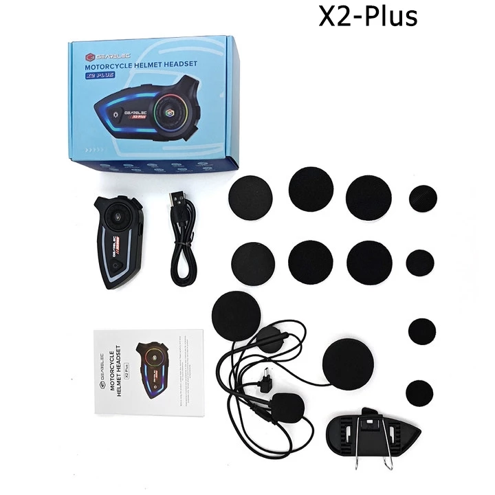 GEARELEC X2-Plus บลูทูธติดหมวก บลูทูธ5.3 กันน้ำIP67 intercom CVC&DSP ลดเสียงรบกวนอัจฉริยะ แบ่งปันเพลง เอฟเฟกต์เสียงไฮไฟ https://wayoza.com