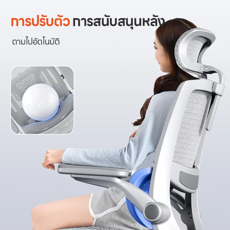 Xpanse รุ่น W202 เก้าอี้สุขภาพ Ergonomic รองรับเอวและปรับท่าทาง ฟังก์ชั่นครบครันเพื่อการทำงานที่สบายและมีประสิทธิภาพสูงสุด
