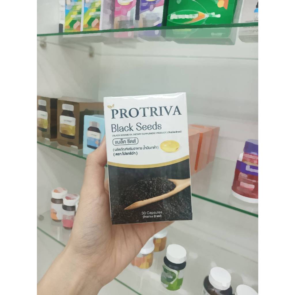 Protiva Blackseeds น้ำมันงาดำสกัดเย็น 30 แคปซูล | Shopee Thailand