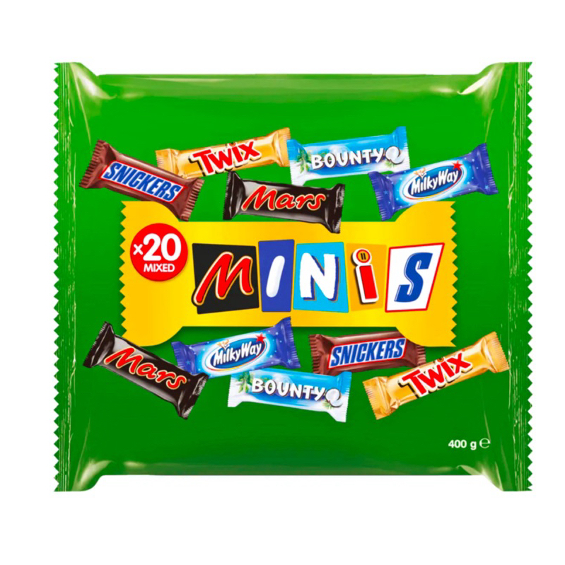 mix minis snickers mars bounty 500กรัม ช๊อกโกแลตรวมมินิ ขนาด500กรัม ...