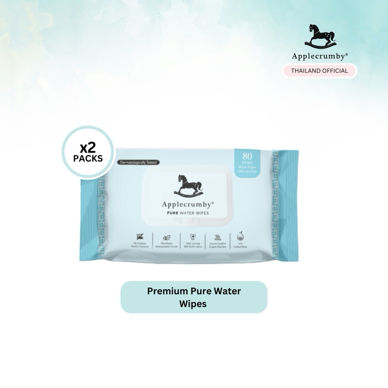 Applecrumby Premium Pure Water Wipes