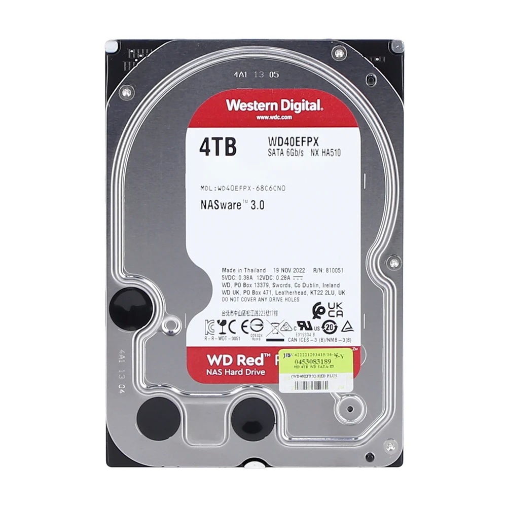 4TB 3.5 INCH HDD (ฮาร์ดดิสก์ 3.5 นิ้ว) WD RED PRO - 7200RPM 256MB