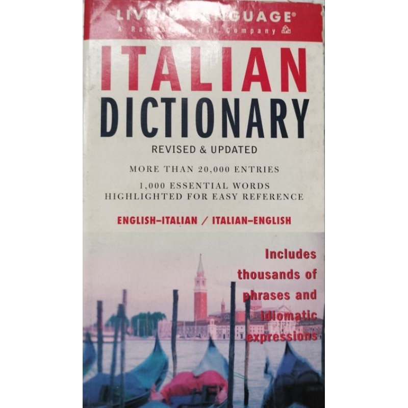 Italian Dictionary English Italian พจนานุกรมภาษาตาเลียนอังกฤษ | Shopee ...