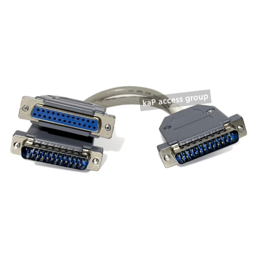 DB25 1 Male to duo Y 1 Male -1 Female Parallel Splitter cable (1/2 ...