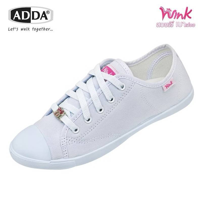 ADDA NEW รองเท้าผ้าใบนักเรียนแบบผูกเชือก สวย เบา วิ๊ง รุ่น41H20 ...