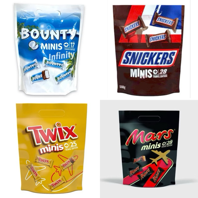 Mars Twix Snickers Bounty minis 500 g. | Shopee Thailand