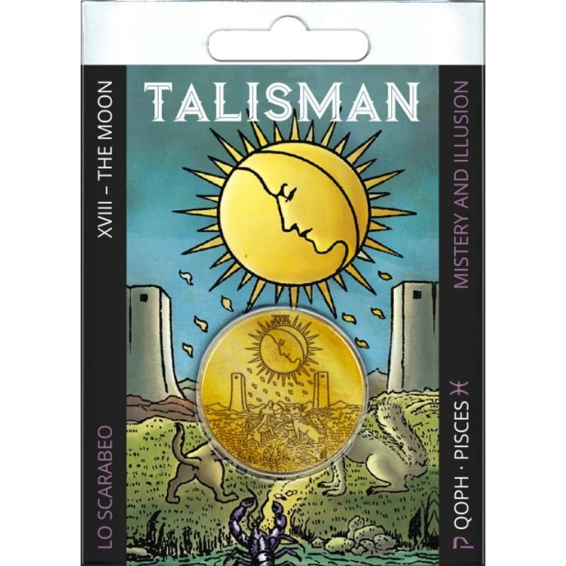 Tarot Talisman Coin - The Moon เหรียญตราเครื่องรางนำโชคไพ่ The Moon ...