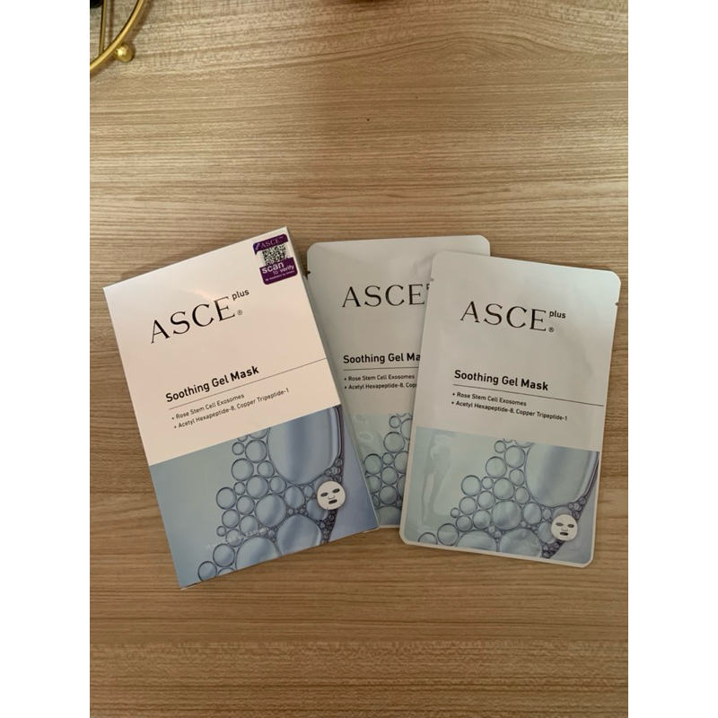 ของแท้ ASCE plus soothing gel mask rose stem cell exosomes แผ่นมาส์ก ...