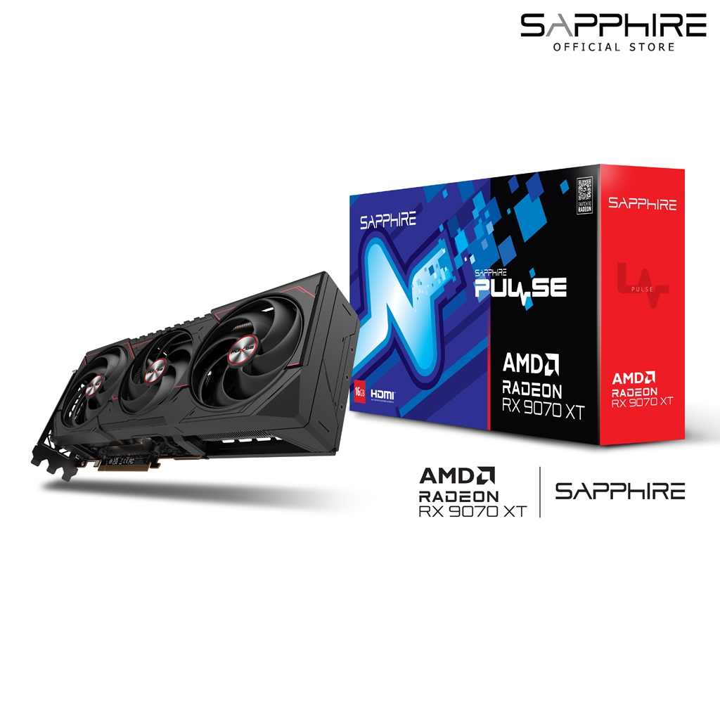 VGA SAPPHIRE PULSE AMD RADEON RX 9070 XT GAMING 16GB DUAL HDMI/DUAL DP ...