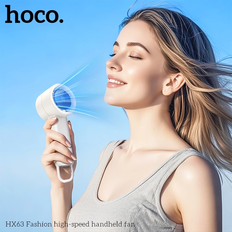 HOCO HX63 Screen LED Display Portable Fan description image