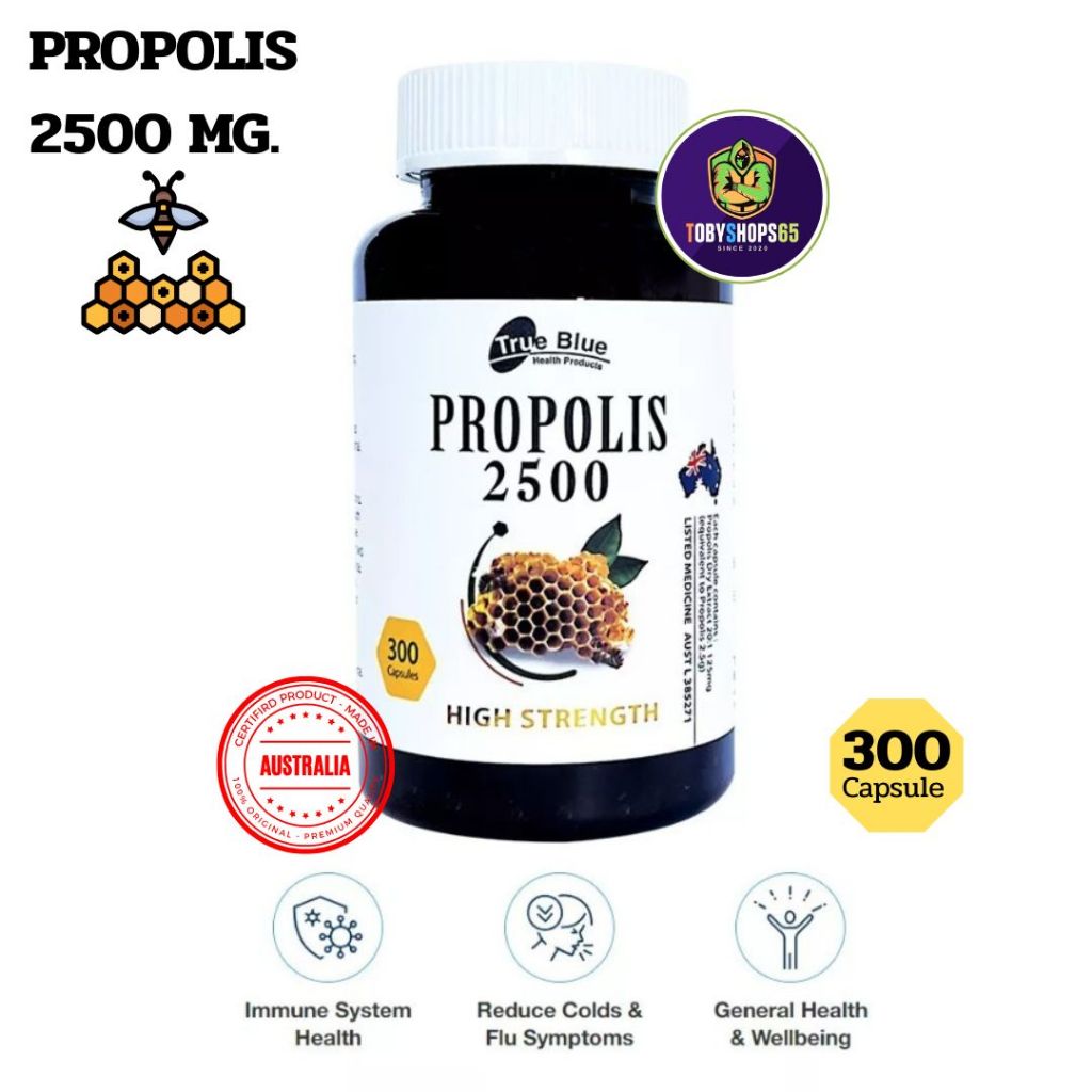 True Blue Propolis 2500mg Help To Maintain A Healthy Immune System 300 ...