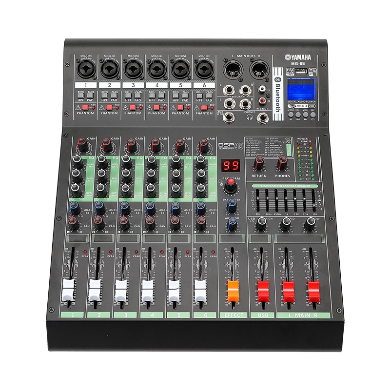 MG6E/12E mixer,มิกเซอร์บลูทูธ,อีคิวปรับเสียง เอฟเฟคไมค์ร้อง,มิกเซอร์เอฟ ...