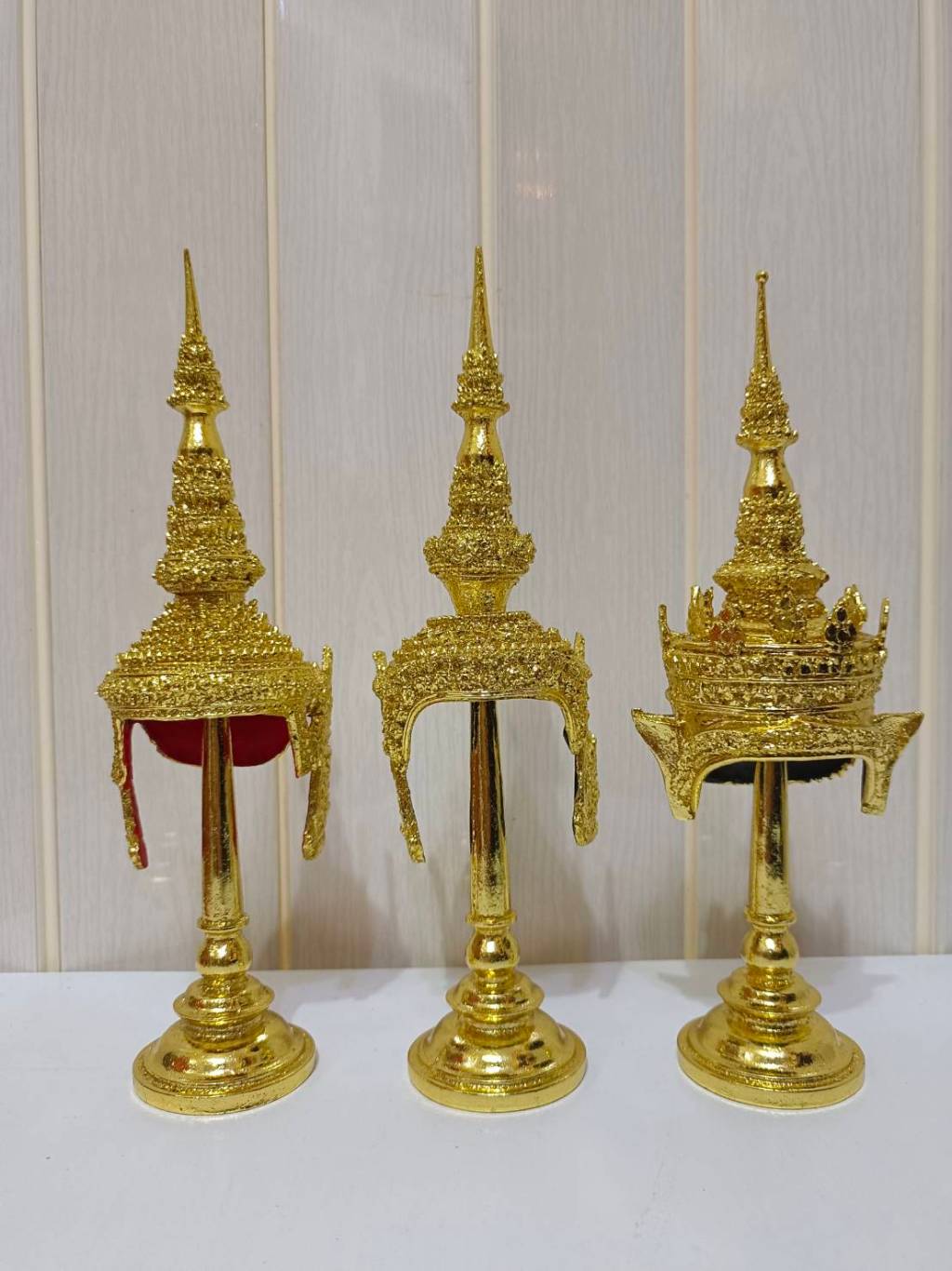 ชฎาเล็ก ชฎาพระ ชฎานาง เทริดโนราห์ กว้าง 3.8 สูง 9.5-10 นิ้ว สำหรับตั้ง ...