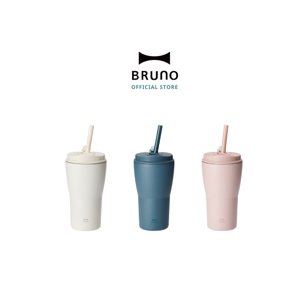 BRUNO 2 Way Straw Tumbler (M) 420ml BHK322 แก้วน้ำเก็บอุณหภูมิ มีฝาปิด ...