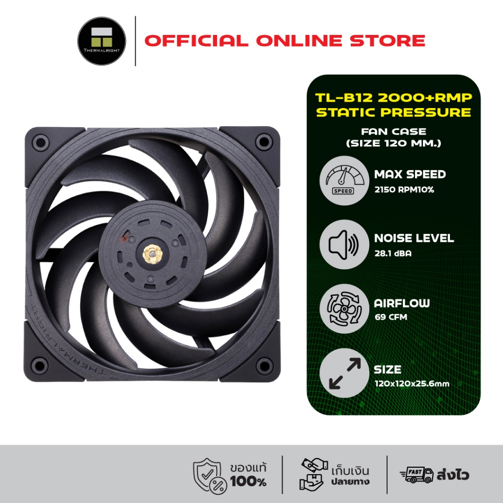 Ventola PC 120mm PWM, 2150RPM, Cuscinetti S-FDB - Silenziosa E Ad Alta Pressione Per Case E Raffreddamento CPU