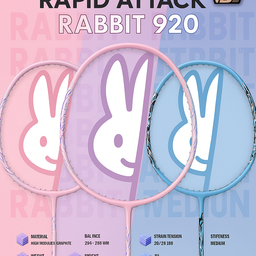 VENSON VS ไม้แบดรุ่น Rabbit 920 🏸🐇 🎯พร้อมประกัน 6 เดือน 🎁 ฟรี! เอ็น ...
