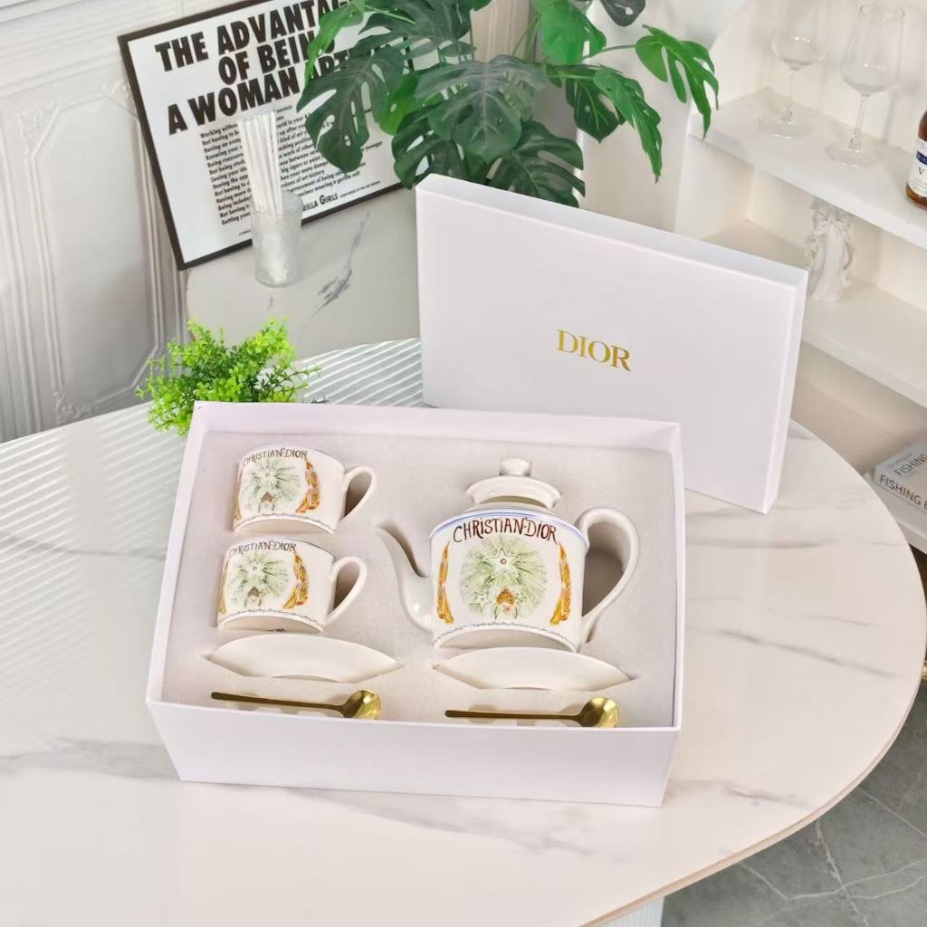 DIOR Tarot Card Series: Bone Porcelain Coffee Cups, Plates, Coffee