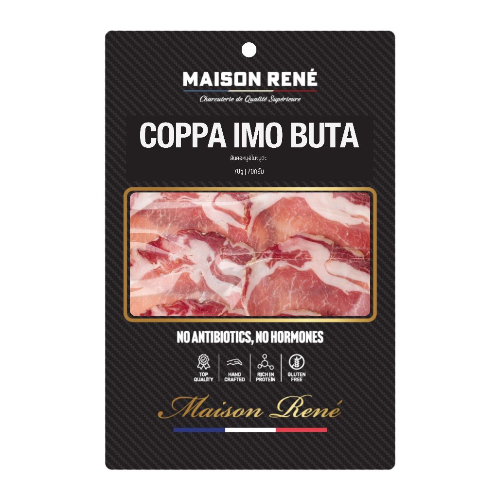 Coppa Imo Buta Cold Cut Sliced 70g คอปป้า เนื้อหมูสันคออิโมะบุตะ หมู ...